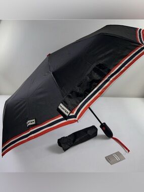 NEW HUNTER Regular Size Umbrella Black Automatic Retractable Carry